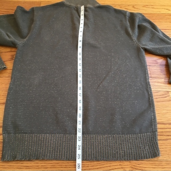 Structure Mens Pull Over Half Zip Grey Brown Sweater - Picture 11 of 15